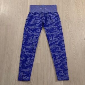 NVGTN Camo Seamless Leggings Color: Electric Blue (purple mostly) Size: L